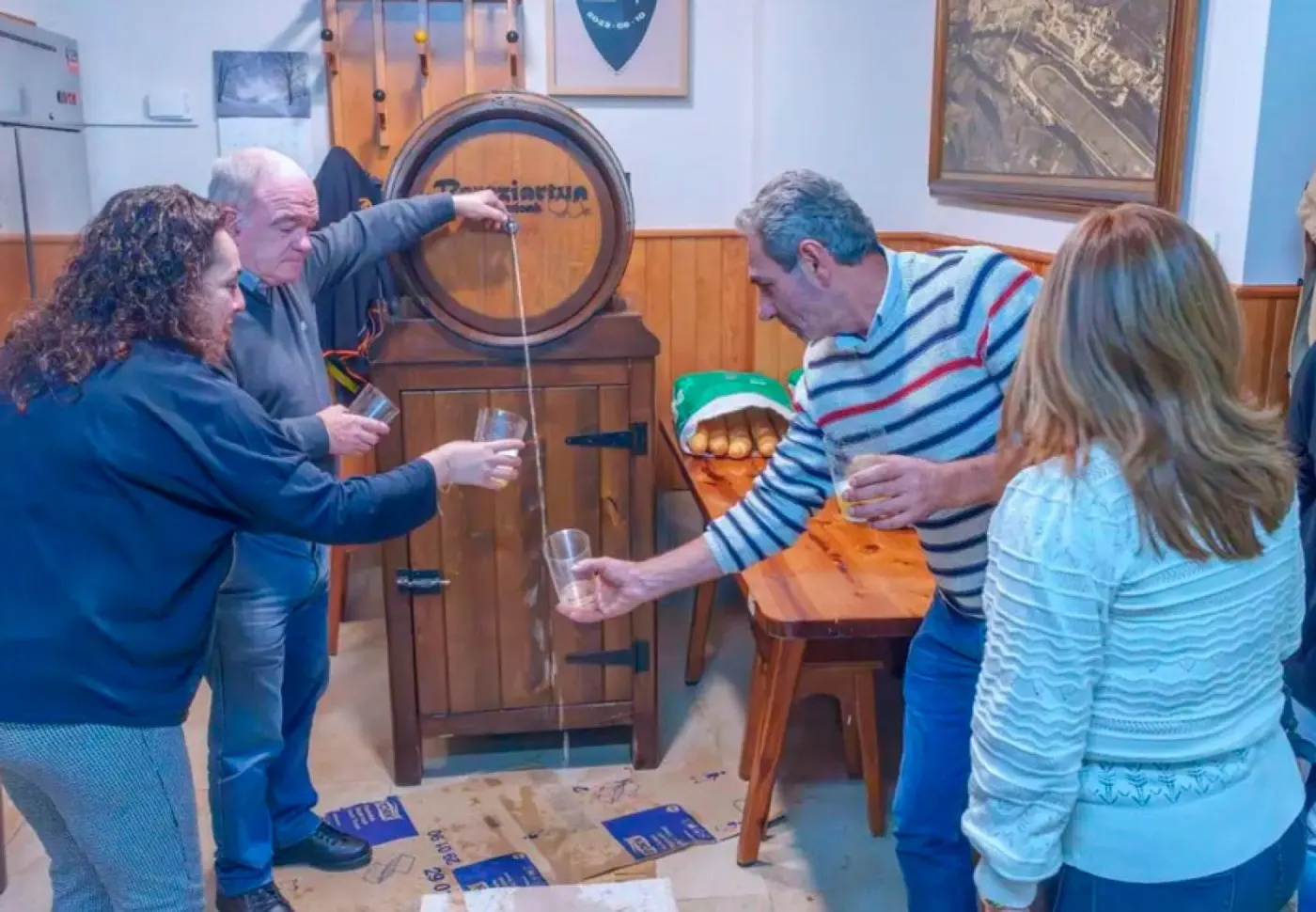 Buen ambiente entre sidra y sidra