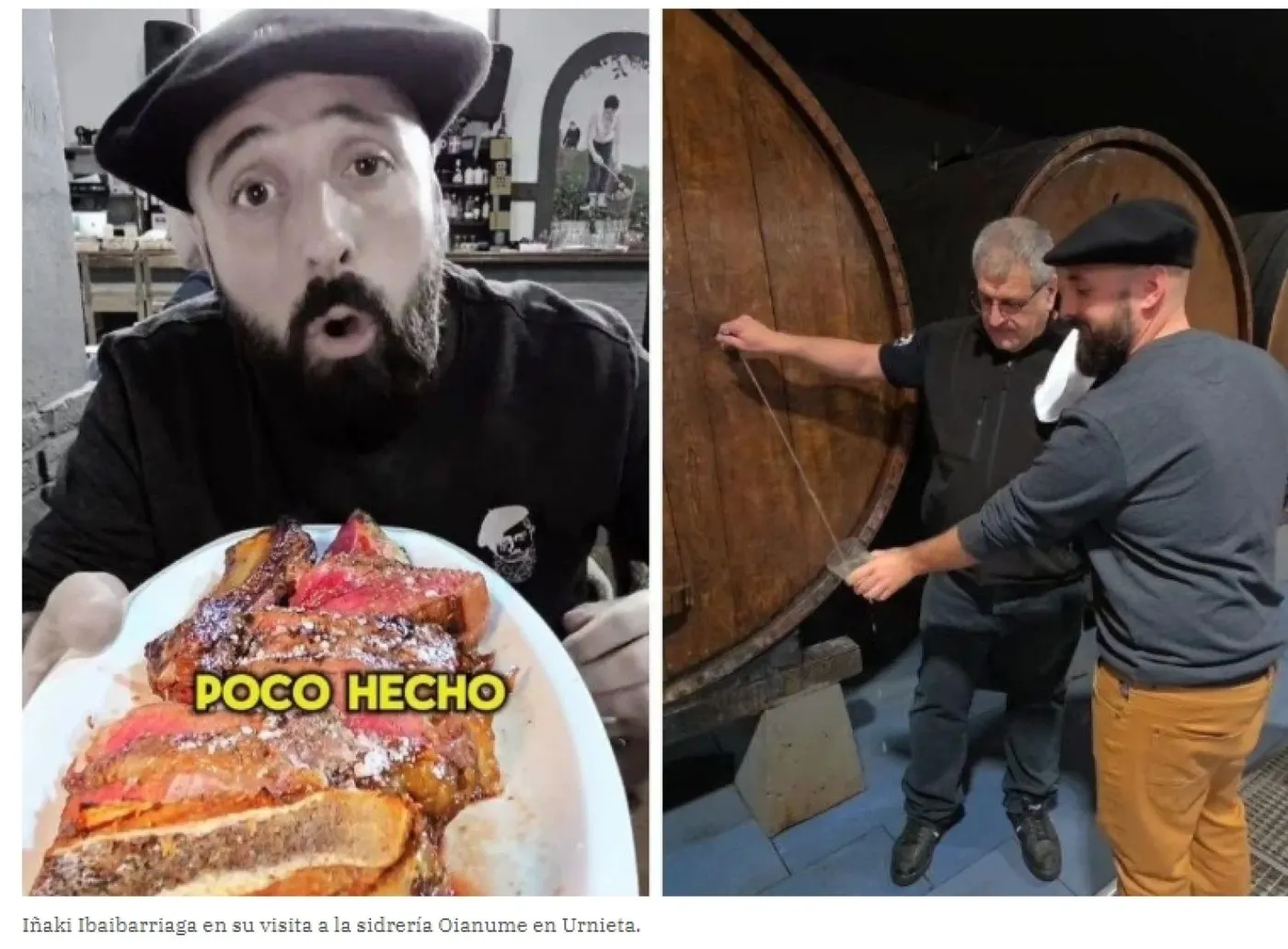 Iñaki Ibaibarriaga, influencer vasco, comparte sus consejos para disfrutar de las sidrerías de Gipuzkoa