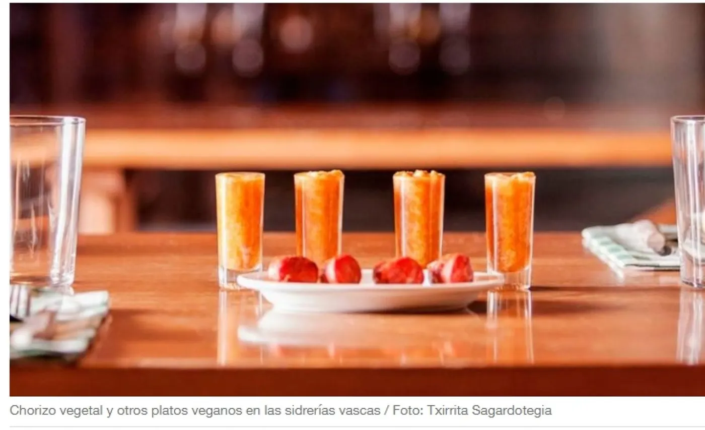 Las sidrerías vascas se abren a los menús veganos y vegetarianos