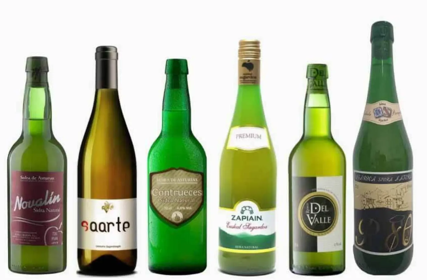Seis sidras gastronómicas, con moderado grado de alcohol, para tomar con pescados y mariscos