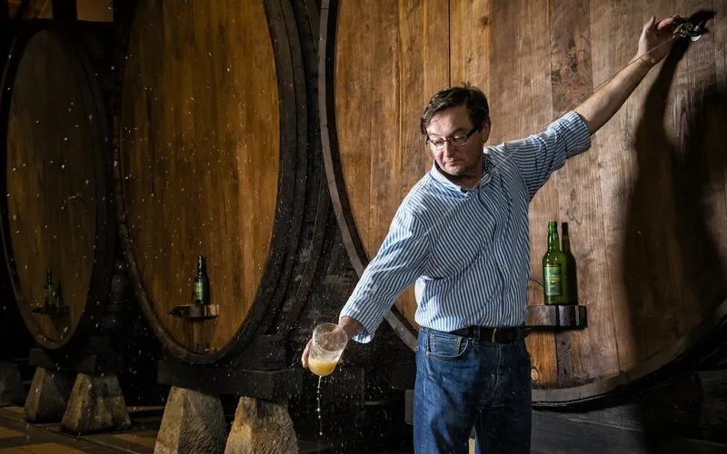 Drawing cider straight from the barrel